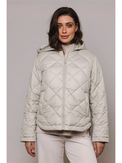 jesco giacca imbottita con cappuccio staccabile RINO & PELLE | JESCO.7002310SAGE